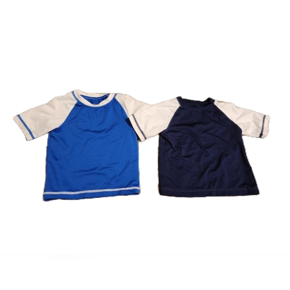 Set of 2 6-9 Months Short Sleeve Swim Tops - Picture 1 of 9